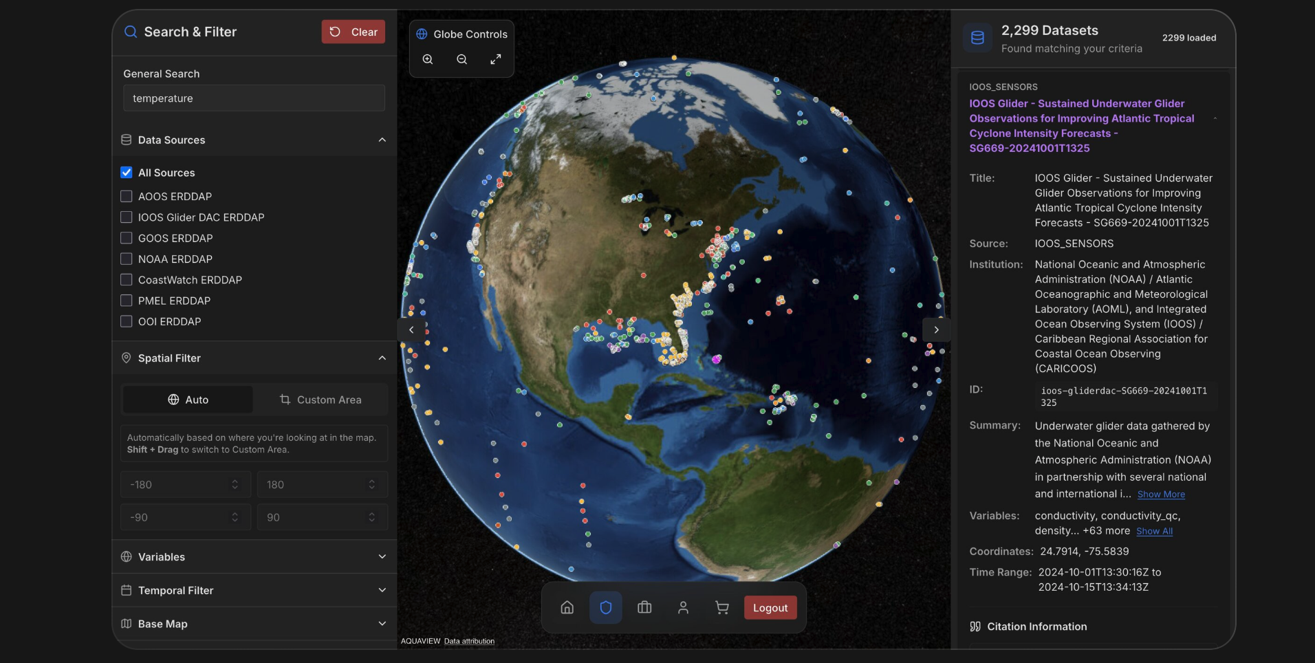 The University of Southern Mississippi makes 90 million ocean profiles conversational: AQUAVIEW's approach to the World Ocean Database