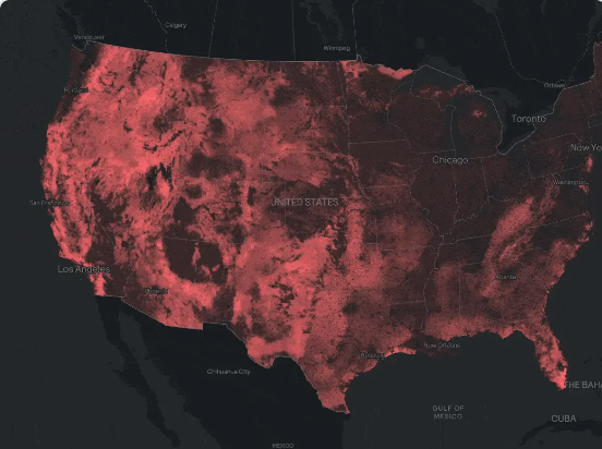 CarbonPlan wildfire risk — contiguous United States