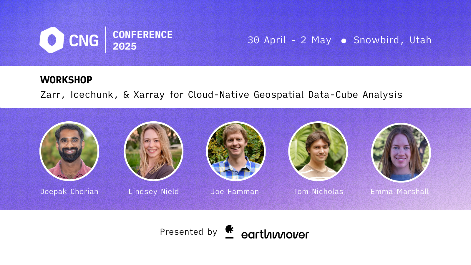Meet the Earthmover Team at the Cloud Native Geospatial Conference 2025!