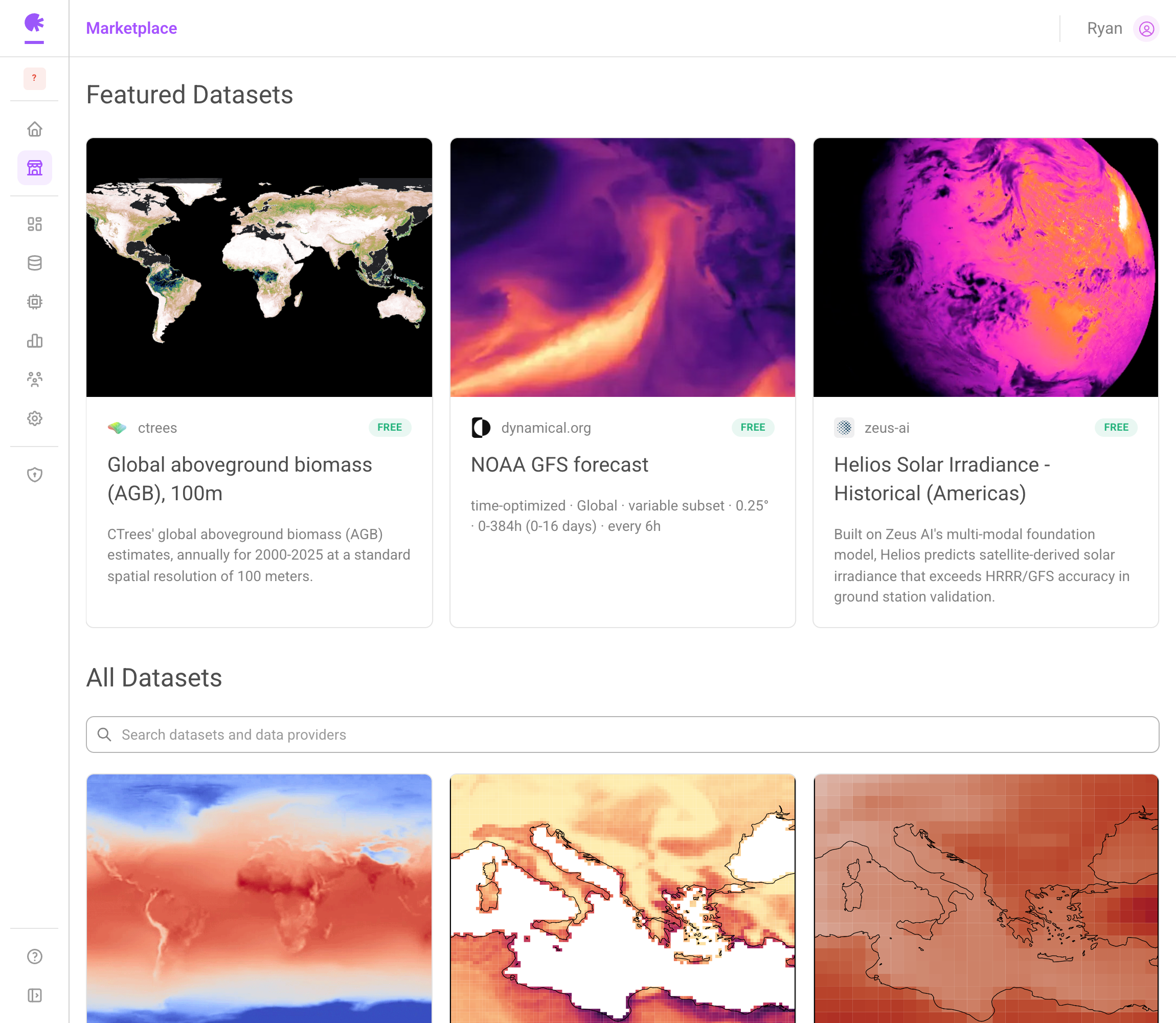 The Earthmover data marketplace: analysis-ready scientific datasets